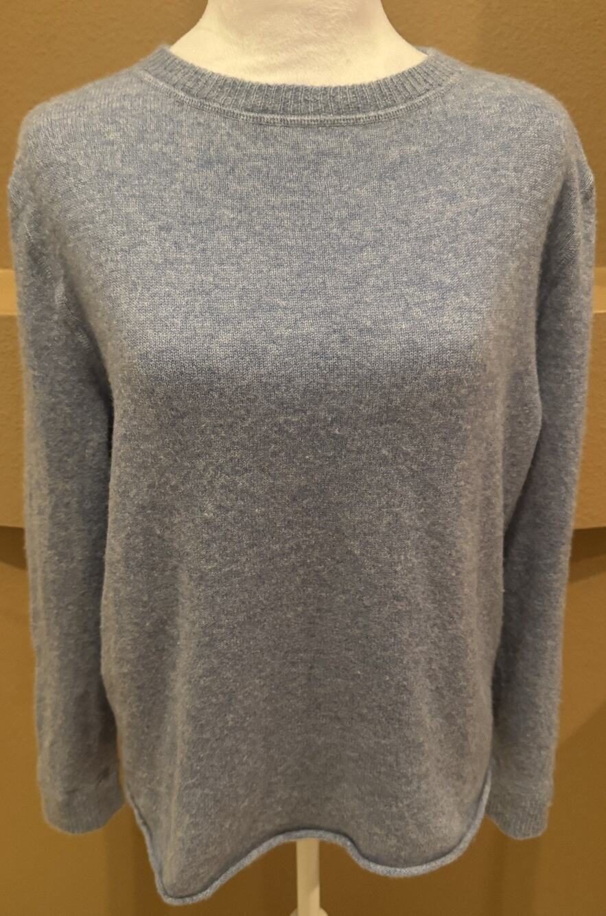 Reformation Blue Recycled Cashmere Crewneck Sweater Size S
